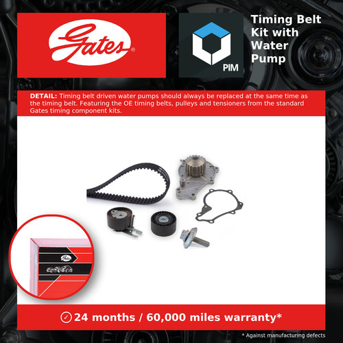 Timing belt water pump kit - belt,