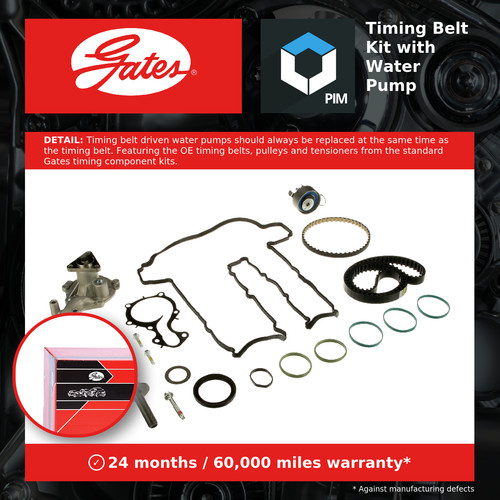 Timing belt water pump kit - belt,