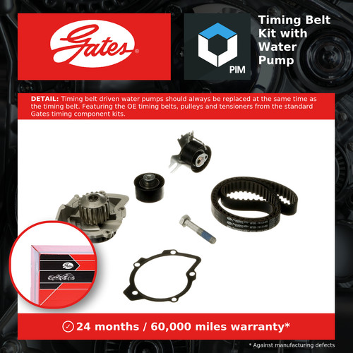 Timing belt water pump kit - belt,